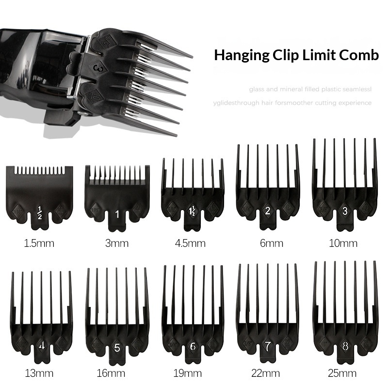 Men Accessories Combo Set - 8 Sisir Pengatur Ukuran Rambut Pria