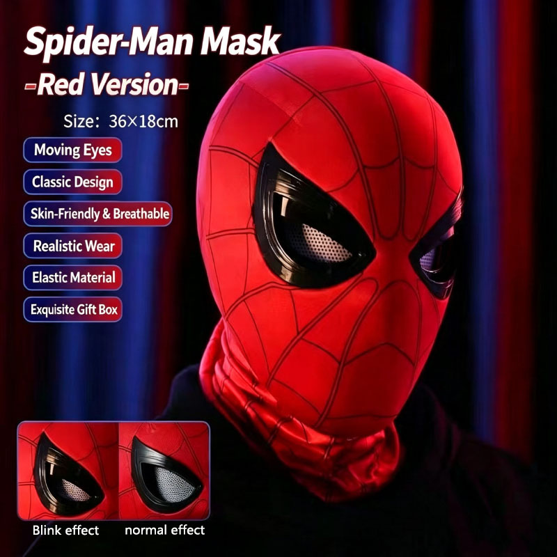 Men'S Accessories Display - Topeng Spider-Man Dengan Mata Yang Dapat