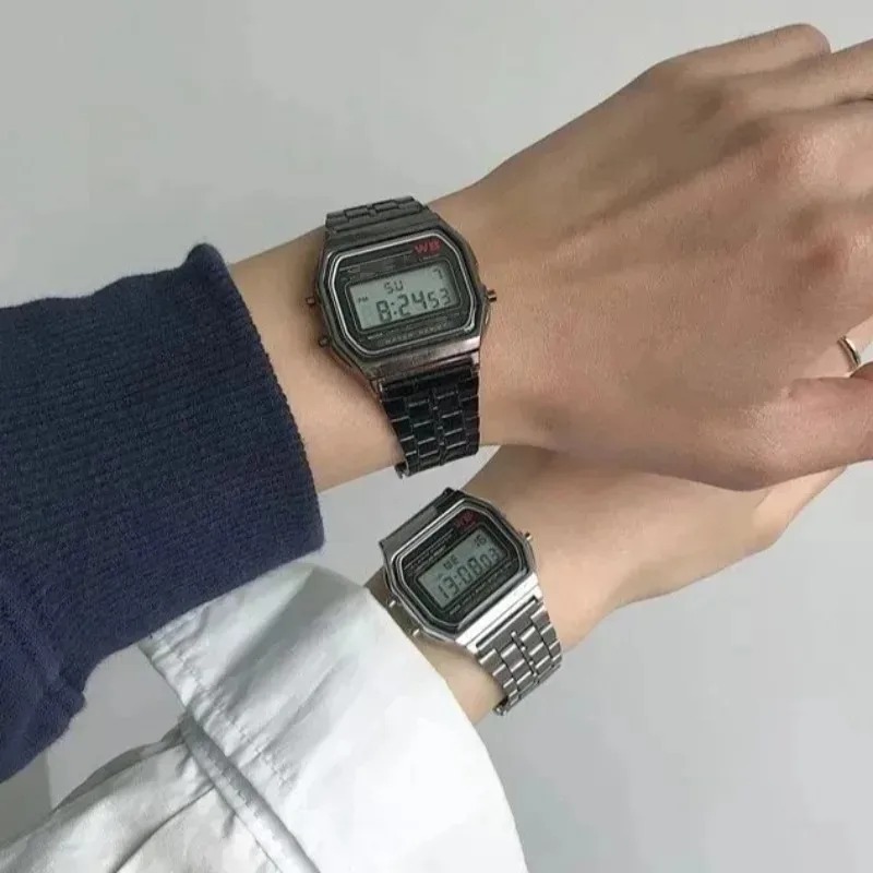 Men'S Accessories Display - Jam Tangan Mewah F91W Tali Baja