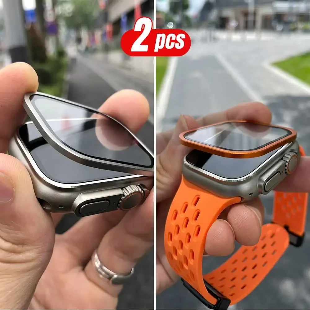 2 Buah Bingkai Logam Titanium  - Men'S Accessories Display ulasan dan harga