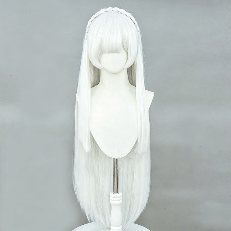 Wig Cosplay Anime Re:Zero Emil - Men Accessories Silver ulasan dan harga