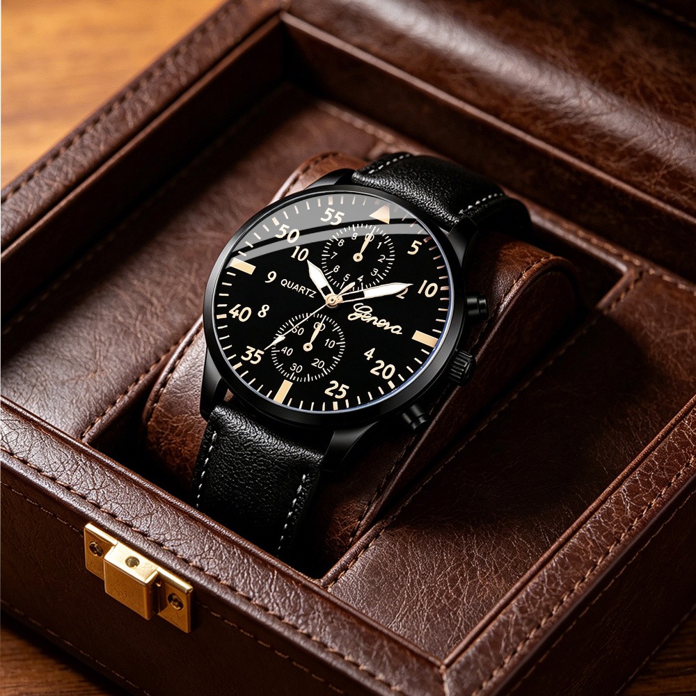 Set Jam Tangan Quartz Bisnis P - Men Accessories Elegant ulasan dan harga