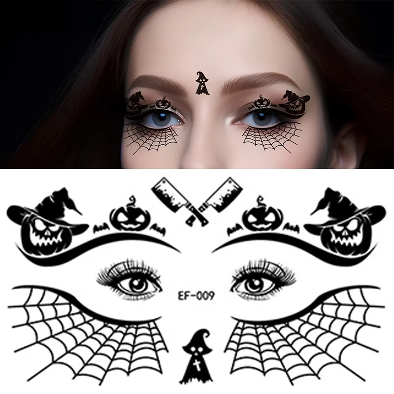 10pcs/Set Stiker Wajah Tato Se - Men Accessories Combo Set ulasan dan harga
