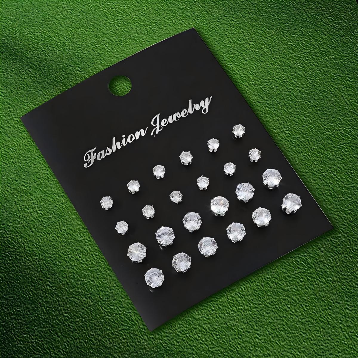 12 Pasang Anting Mutiara Simul - Men Accessories Combo Set ulasan dan harga