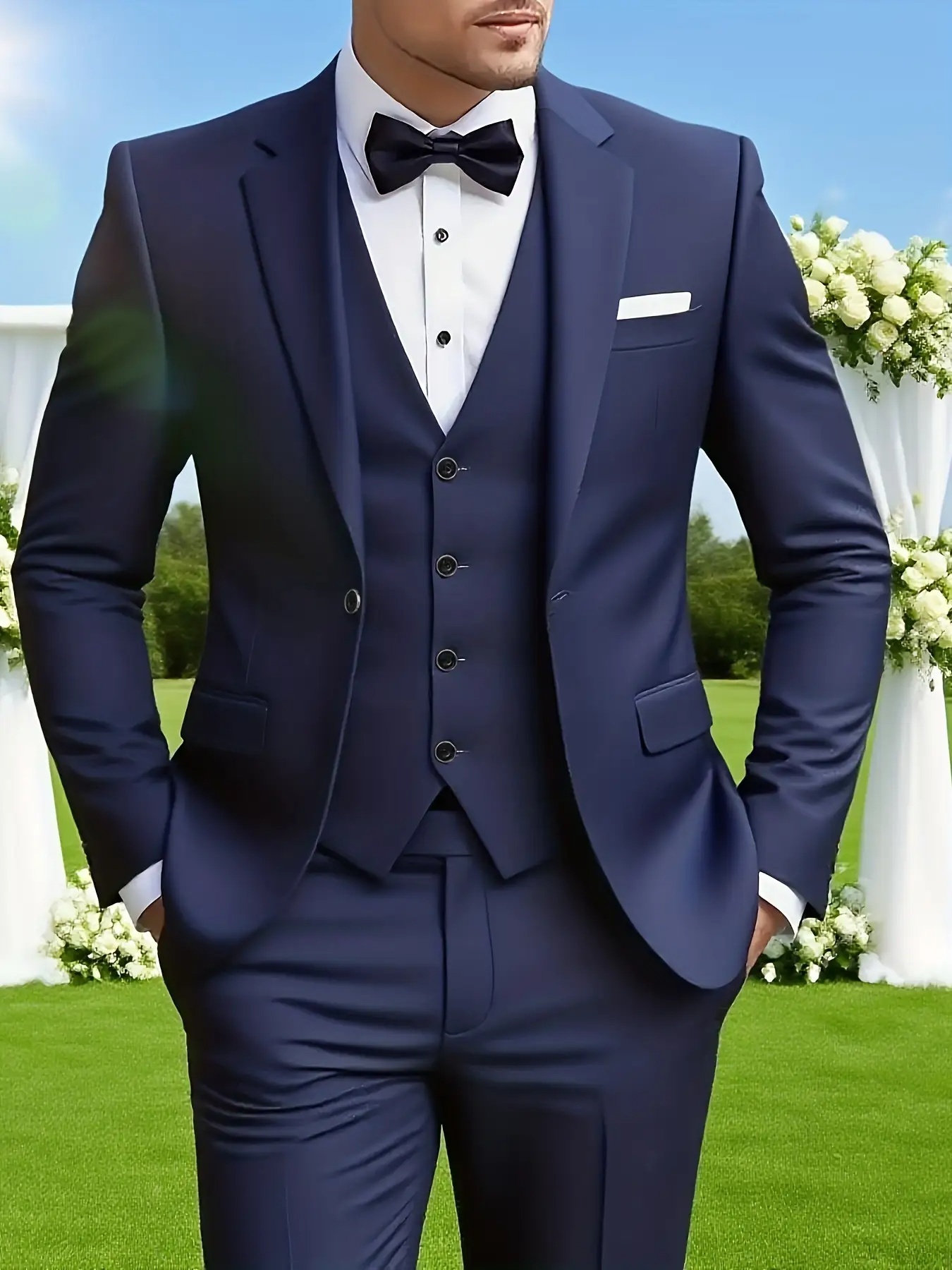 Setelan Jas Formal Pria 3 Poto - Men Accessories Elegant ulasan dan harga